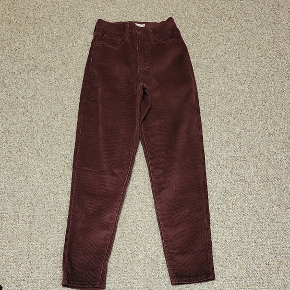 Levi's Pants - Levi's High Waist Mom Corduroy Pants Women's Sz 24 X 29. NWOT burgundy